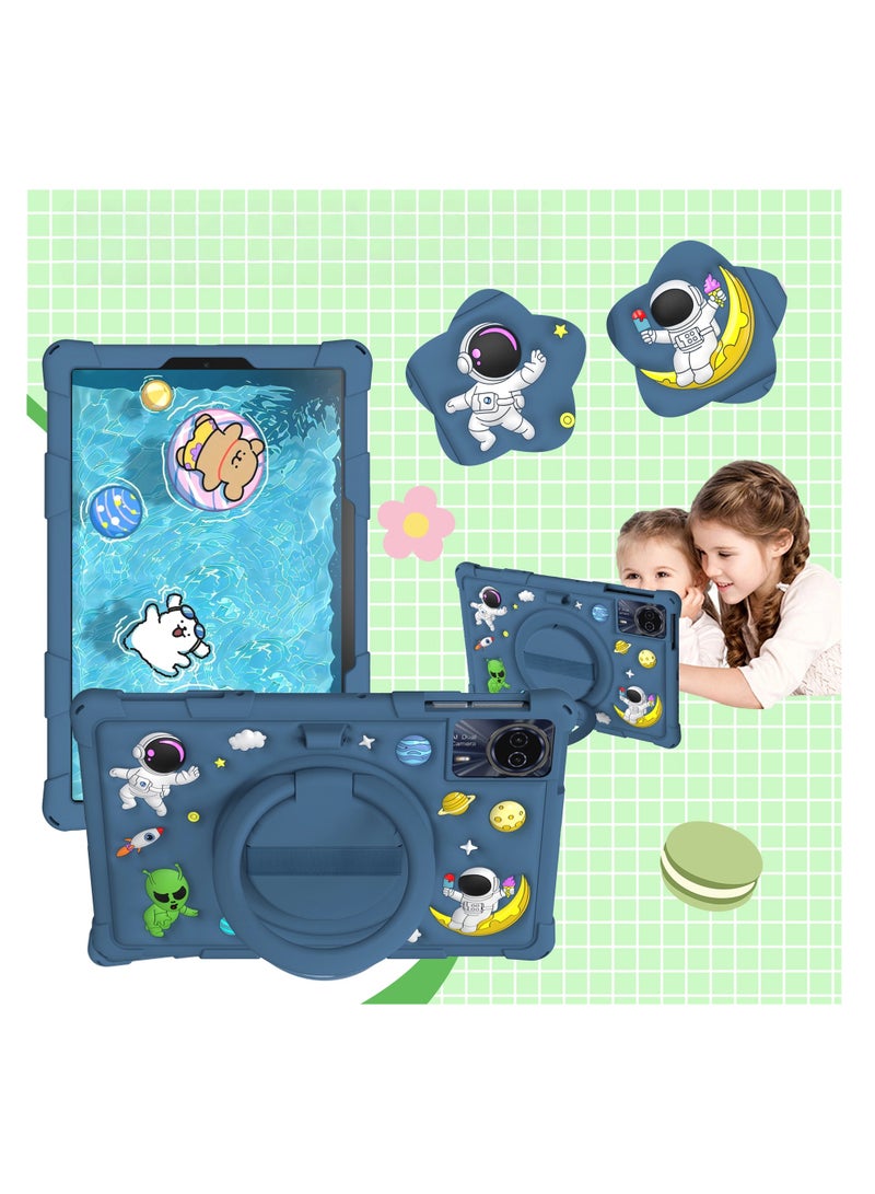 general Compatible Teclast P50-11 Case, Rugged Protective EVA Silicone Child Protector, Shock Resistant Foldable 360 Degree Rotatable Stand Handle - Image 1