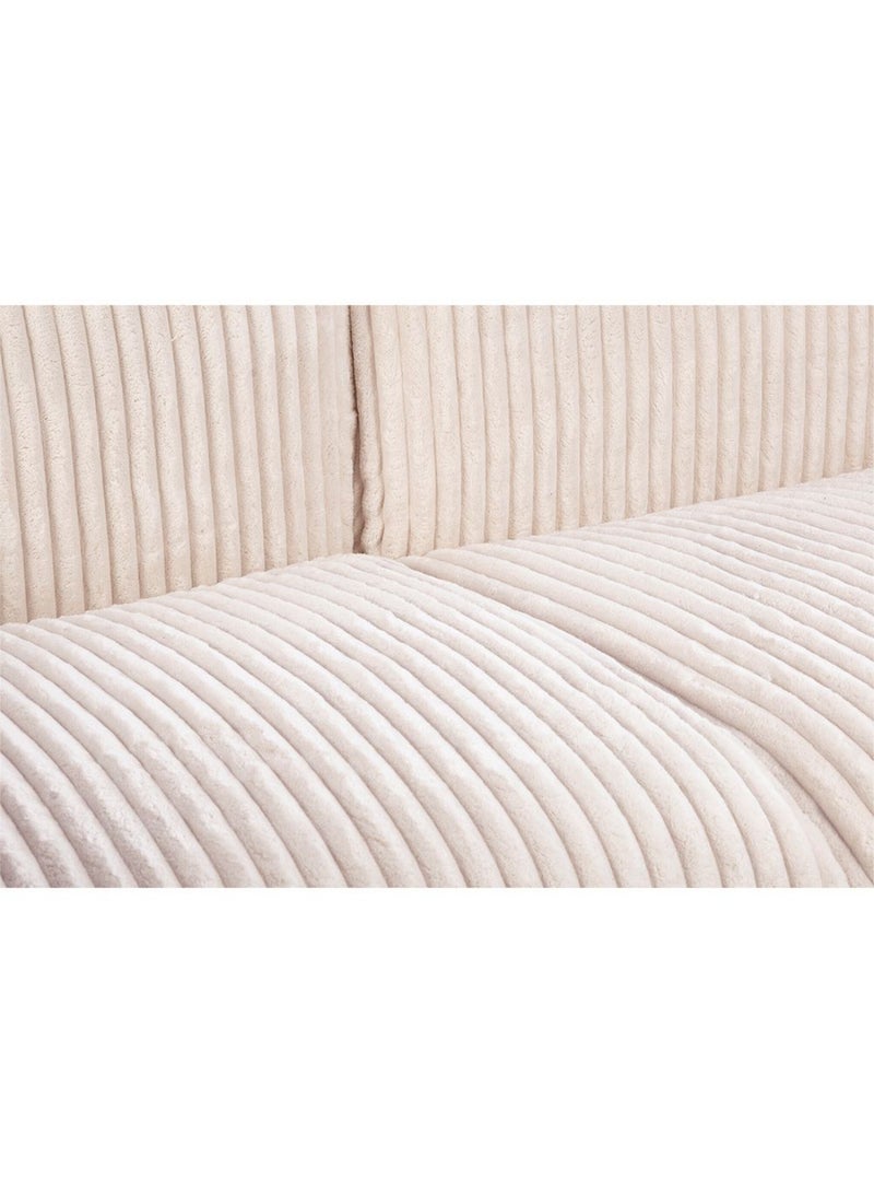 DANUBE HOME York 3 Seater Fabric Sofa 3 Seater Sofa | Modern Design Three Seat Sofas | Comfortable Living Room Furniture L279.5xW96xH75cm - Beige  - Image 5