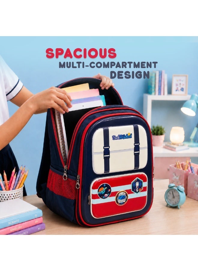 Red Edupack 14 Inch Kids School Backpack | Lightweight Durable School Bag for Boys & Girls | Spacious Multi-Compartment Travel Backpack for School & Daily Use - Image 4