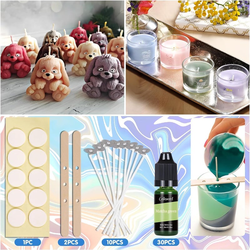 LEROKAS Candle Wax Color Set, 30 Colors Candle Color for Candle Making, Candle Wax High Concentrated Liquid Candle Colors for Beeswax, Gel Wax, Soy Wax, Paraffin Wax - 10ml Each - Image 5