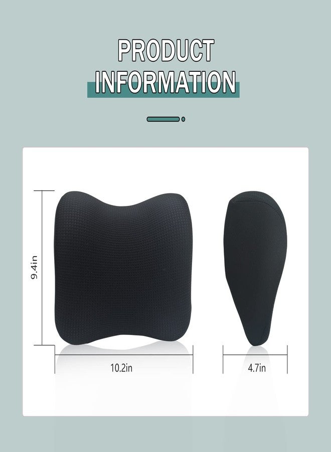 SPRFUFLY Super Fit Car Headrest Pillow, Car Pillow for Driving with Adjustable Strap, 100% Memory Foam Neck Pillow, Breathable Removable Cover & Ergonomic Design - Softness Travel Car Neck Pillow(Black, 1Pc) - Image 2