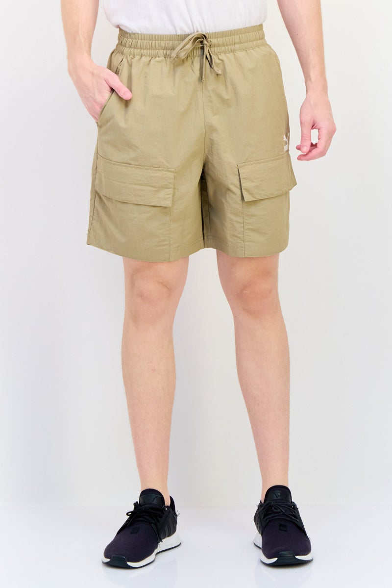 PUMA Men Relaxed Fit Embroidered Logo Outdoor Shorts, Khaki  - Image 1