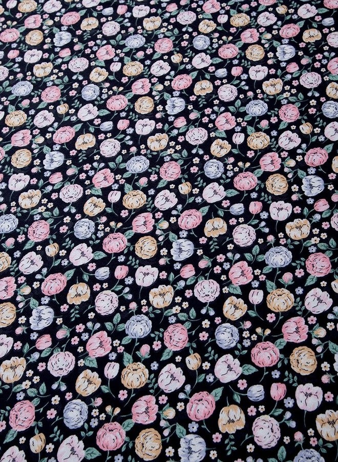 NATURETY Bedding Fitted Sheet with Deep Pocket,Colorful Floral Printed Fabric Bed Sheets(Black Flower,Twin) - Image 3