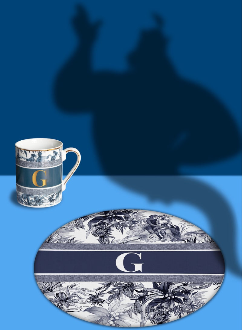 Baci milano Porcelain Coffee Mug - Letter G (10.5 cm), Alphabet Mug with Gold Trim, Customized Mug for Coffee or Tea, Versailles-Inspired Design, Gifts for Women (Incl Gift Box) - Image 3