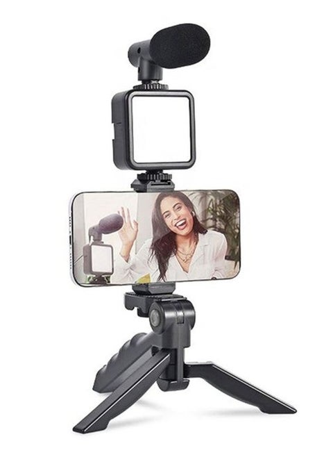 PLOKAMA PK-771 Video Making Tripod Kit With LED Light, Microphone & Wireless Remote