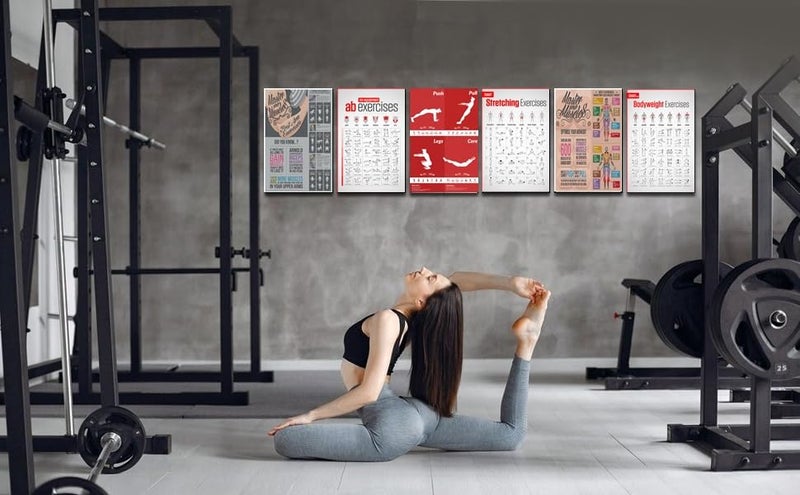PIXELARTZ Paper Wall Poster Motivational Workout & Exercises Illustrations Bodybuilding Gym Posters HD Quality Posters for Home,Office,Room Wall Multicolor 12x18 inches (Pack of 6 posters) (03,Large) - Image 3