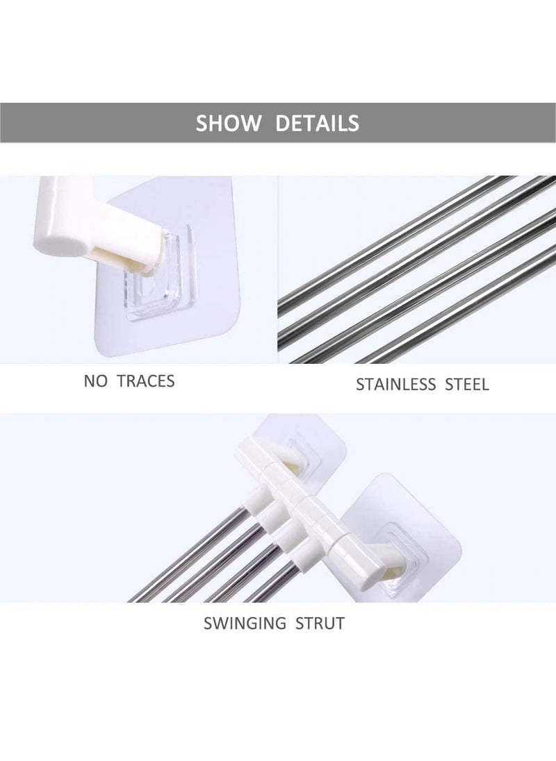 Agirlvct - AGIRLVCT Stainless Steel 4 Bar Towel Rack for Bathroom |Towel Holder for Kitchen |Towel Hanger Stand for Wash Basin - Image 1