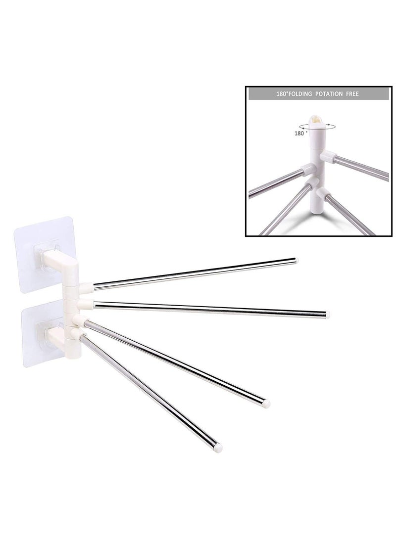 Agirlvct - AGIRLVCT Stainless Steel 4 Bar Towel Rack for Bathroom |Towel Holder for Kitchen |Towel Hanger Stand for Wash Basin - Image 1