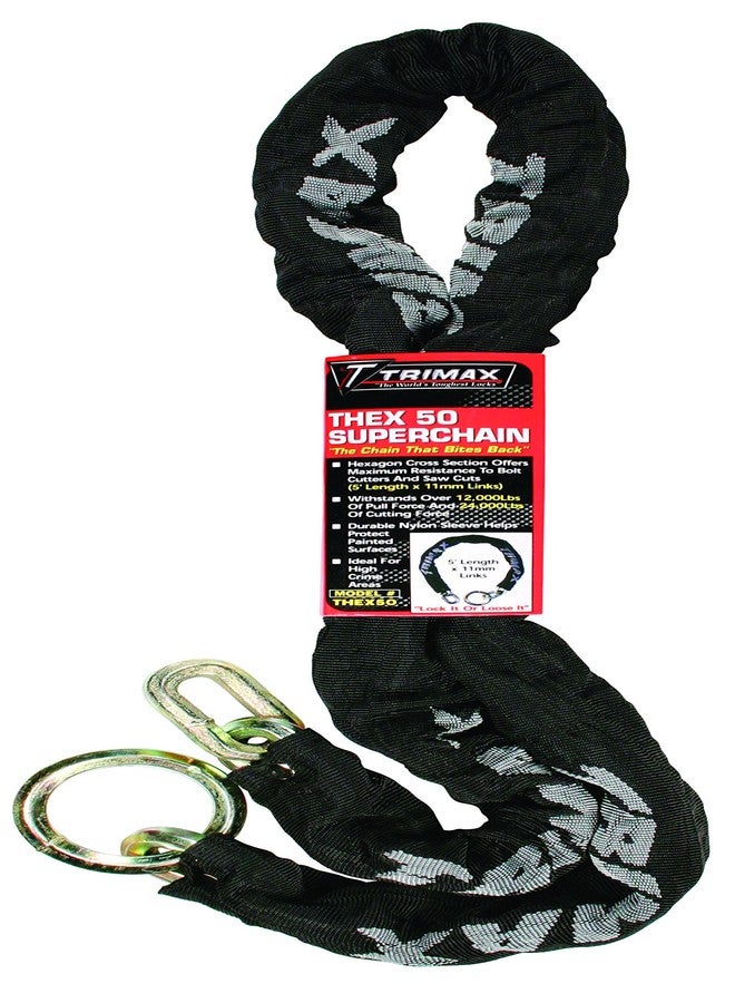 Trimax سلسلة تريماكس THEX50 THEX سوبر - طول 5 أقدام مع وصلات سداسية 11 مم، أسود - Image 1