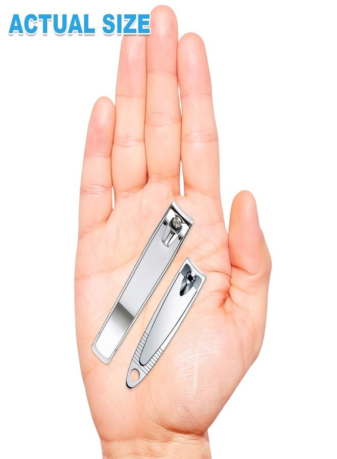 Keeshibao 20-Pack Stainless Steel Fingernail & Toenail Nail Clippers Bulk Set - 12 Small + 8 Medium Size with Storage Pouch, Manicure Kit for Men/Women Travel, Gifts, Homeless Care Supplies - Image 5
