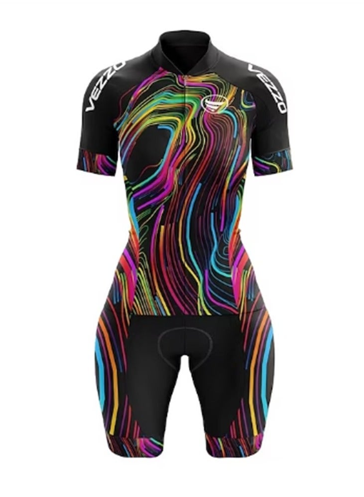 KUYING GR New Summer Outdoor Sunscreen Moisture Absorption Quick Drying Bicycle Women's Cycling Clothing Set  - Image 1