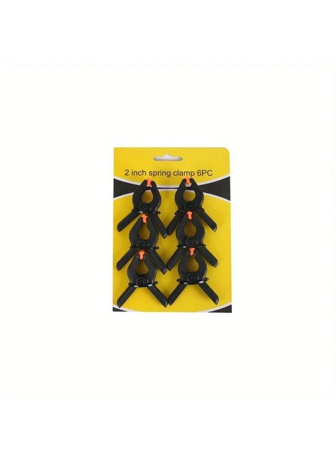 6 حزمة مشابك زنبرك بلاستيكية متينة لمتعددة الأغراض: للحرف اليدوية، النجارة، وتثبيت الصور - Image 1