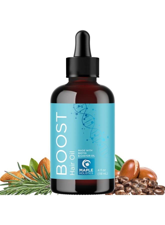 Maple Holistics Hair Oil for Damaged Hair and Hair Growth - Thickening Rosemary Hair Growth Oil for Women and Men for Frizzy Thin and Weak Hair - Vegan Scalp Oil Hair Growth Formula with Jamaican Black Castor Oil - Image 1