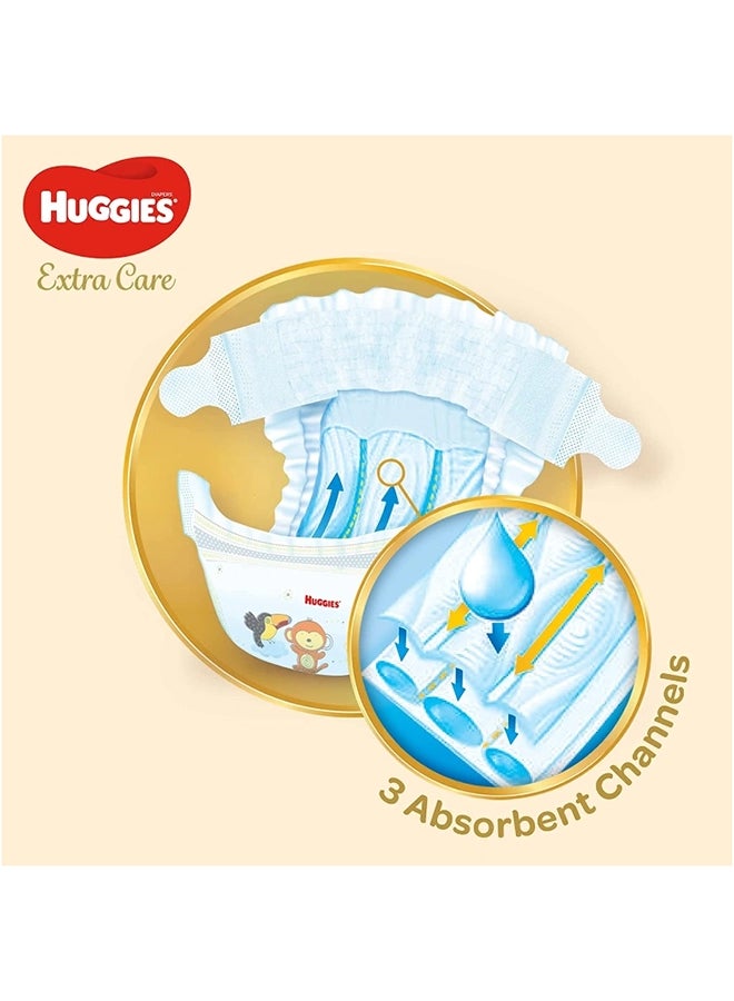 HUGGIES Extra Care Diapers Newborn Size 2 (4-6kg) 64 Diapers - Image 3