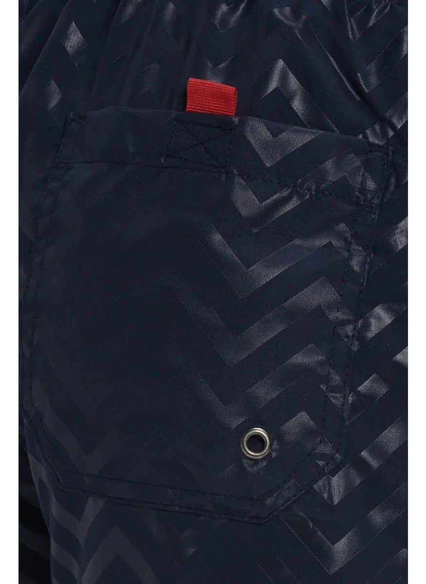 تودورس Men's Standard Fit Quick Dry Patterned Indigo Swimsuit Swim Shorts