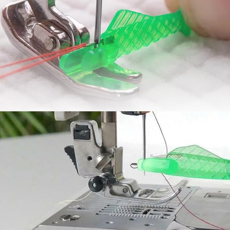 OTXKXBLP 10 Pcs Fish Mouth Sewing Machine Needle Threader,2024 New Upgraded Automatic Sewing Needle Threader,Simple Needle Threader Tool,Quick Sewing Machine Cycle Simple Needle Threader Tool (Green) - Image 2
