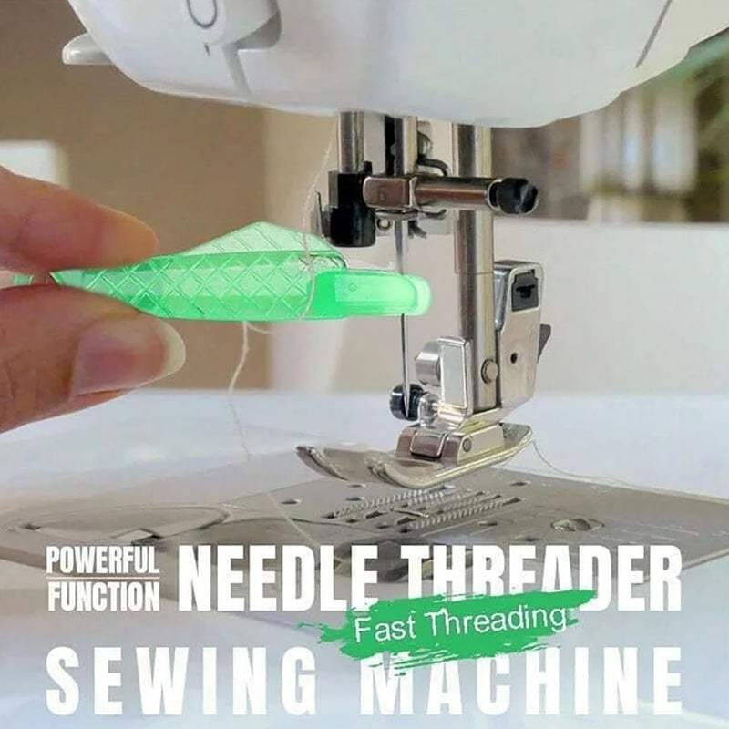 OTXKXBLP 10 Pcs Fish Mouth Sewing Machine Needle Threader,2024 New Upgraded Automatic Sewing Needle Threader,Simple Needle Threader Tool,Quick Sewing Machine Cycle Simple Needle Threader Tool (Green) - Image 3