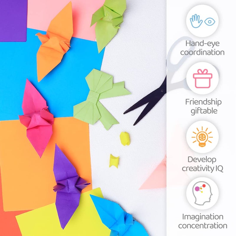 IOOLEEM Origami Paper, 200 Sheets, Red Origami Paper, 6 Inch Square, Double Sided Colored paper. - Image 3