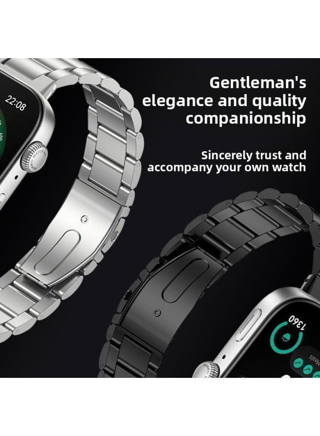 لساعة Huawei Watch Fit3 Strap Smart Fit321 سوار معصم معدني ثلاثي بديل من الفولاذ المقاوم للصدأ - اللون: معدن ثلاثة فولاذ [ذهبي وردي] - ينطبق: سوار Huawei Fit3 - Image 3