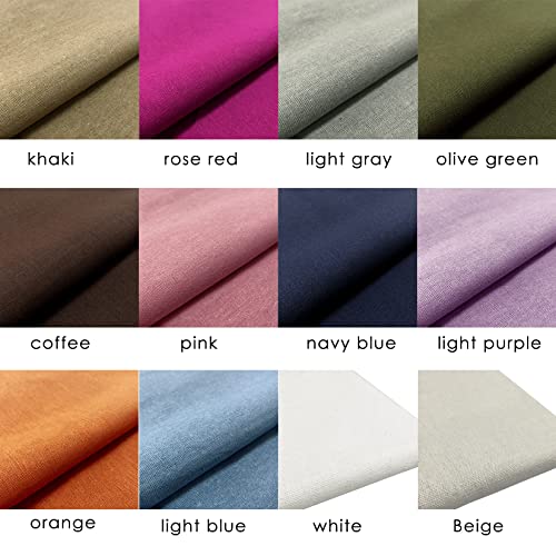 LOVOUS 12 Pcs/Set Linen Cloth Needlework Fabric, Embroidery Quilting Fabric Garments Crafts Accessories Square Embroidery Stitch Cloth Backing Material Sewing Draping(19 x 19 Inch) - Image 2