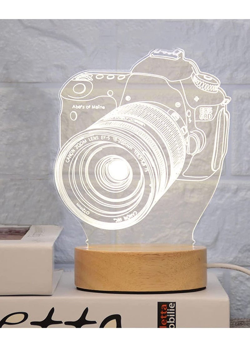 Wood Light Display Base Sets Wooden LED Display Base Crystal Glass Light Base Stand Wood LED Display Stand for Glass Resin Art, 2Pcs