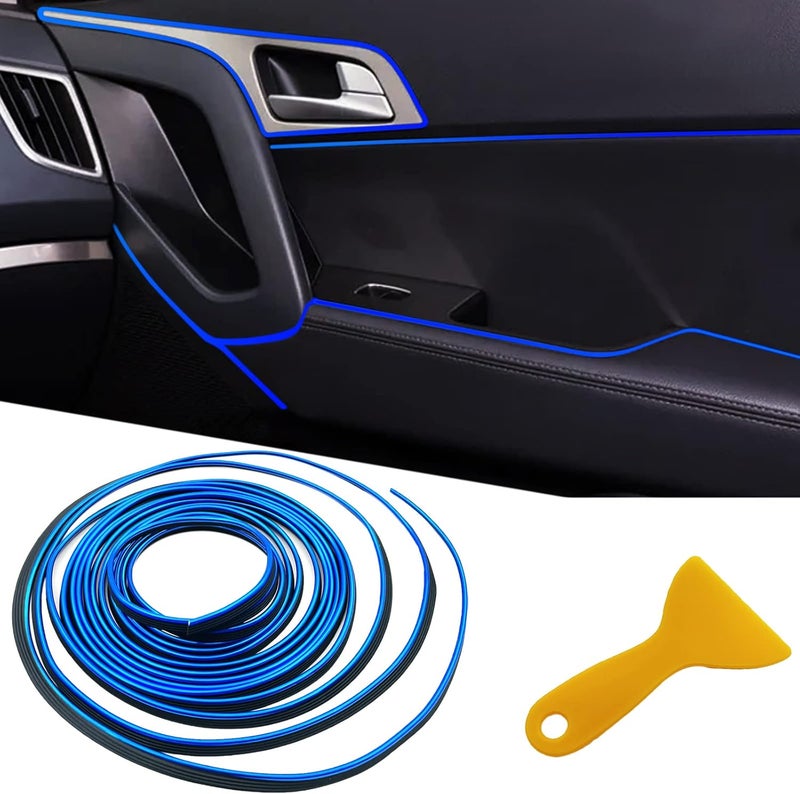 OSIFIT Car Interior Trim Strips - 16.4ft Blue Decoration - Image 1