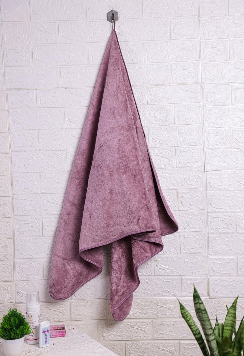 Fezora® Microfiber Towels for Bath | Towels for Bath Large Size | Bath Towel- Super & Absorbent with Hook Quick Dry | 500 GSM | 1 Piece Bath Towel for Men/Women 70 cms x 140 cms (Wine) - Image 4