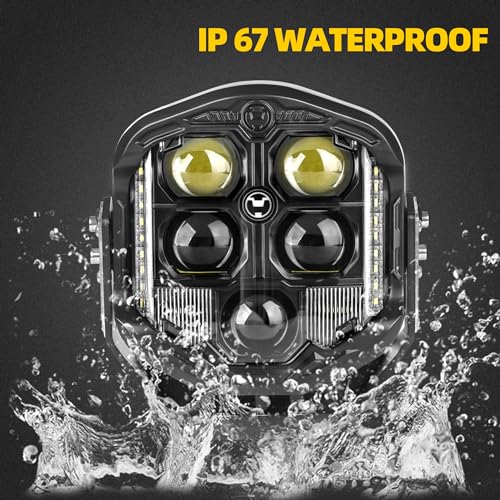 NKCELL POWER 7 Inch LED Offroad Driving Light, 95W 10800LM White DRL Combo Beam Pod Bumper Fog Working Side Shooter Light for Jeep Pickup Truck SUV UTV etc, 1PC (No Harness Kit) - Image 3