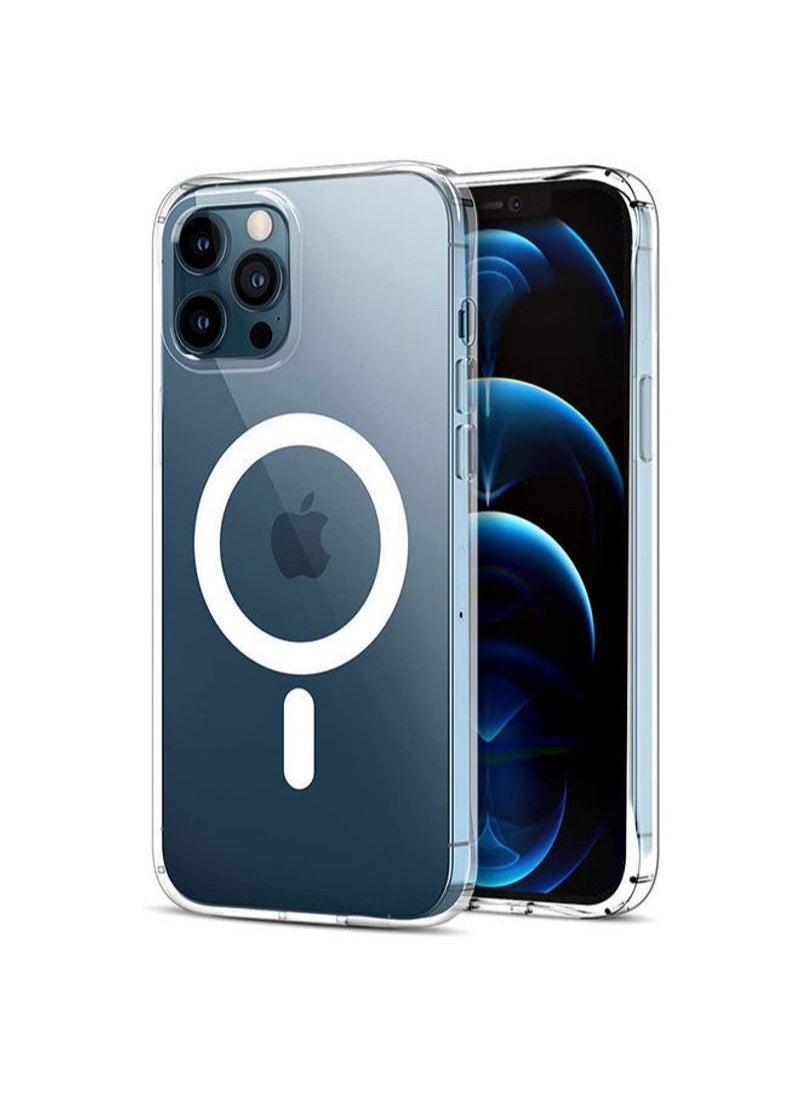Generic - iPhone 12 Pro Max Absorption MagSafe/Wireless Charging Glass Case Cover Clear - Image 1