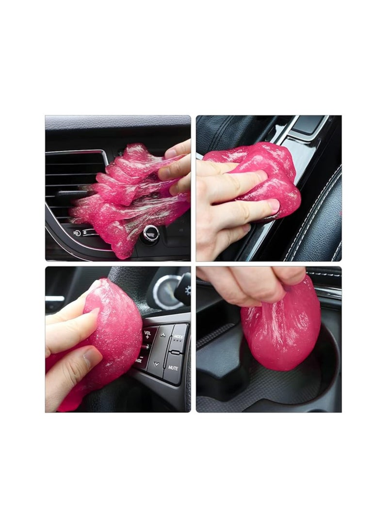 Generic Cleaning Gel for Car, Auto Detailing Slime Mud, Putty Cleaner Dust Removal, Vehicle Interior Soft Glue Cleaning Tools Kit, Car Accessories for Cleaning Air Vents, Keyboard, PC, Laptops (Pink)  - Image 2