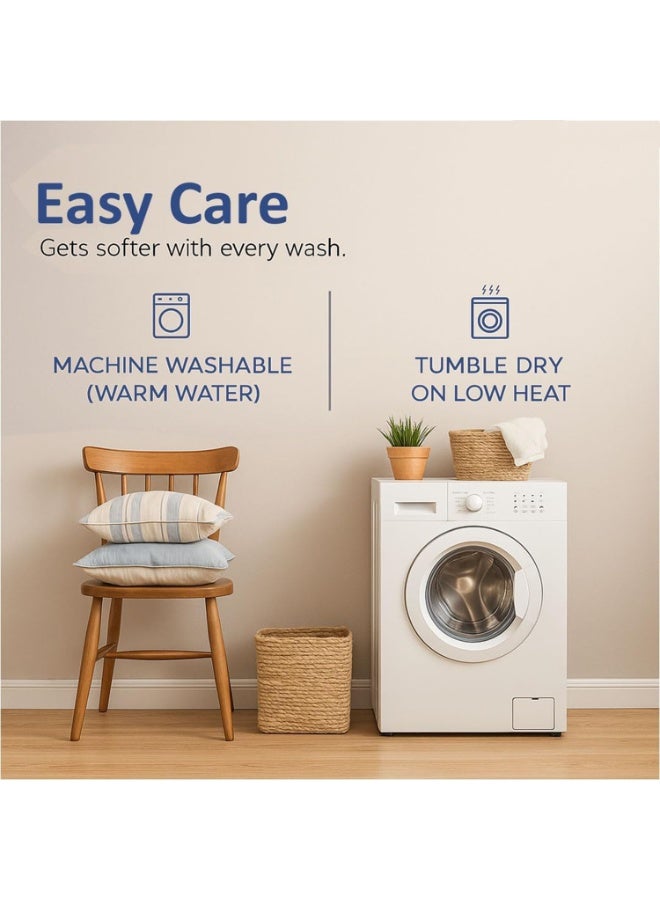 فاييت طقم فراش للاستخدام مرة واحدة، مقاس كوين، مكون من 4 قطع، ملاءات سفر ناعمة وجيدة التهوية مع غطاء لحاف وأغطية وسائد، طقم سرير صحي خفيف الوزن للفنادق والتخييم والرحلات (أصفر) - Image 5