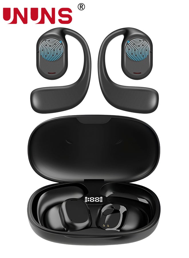 UNUNS Open Ear Headphones,Bluetooth 5.3 Wireless Headphones With Mic For iPhone Android,Touch Control Air Conduction Earbuds,36H Playtime With Charging Case,IPX5 Waterproof Headphones For Sports  - Image 1