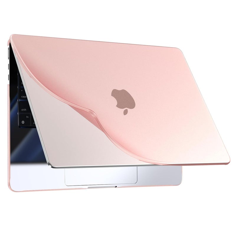 BlueSwan غطاء BlueSwan متوافق مع MacBook Air الجديد 13.6 بوصة 2022 2024 2025، M4 M3 M2 A3240 A3113 A2681، M2 M3 M4 Air 13، غطاء مرن من PP وطلاء غير لامع، مضاد للتمزق ومضاد للصدمات ومضاد لبصمات الأصابع - وردي غير لامع - Image 1