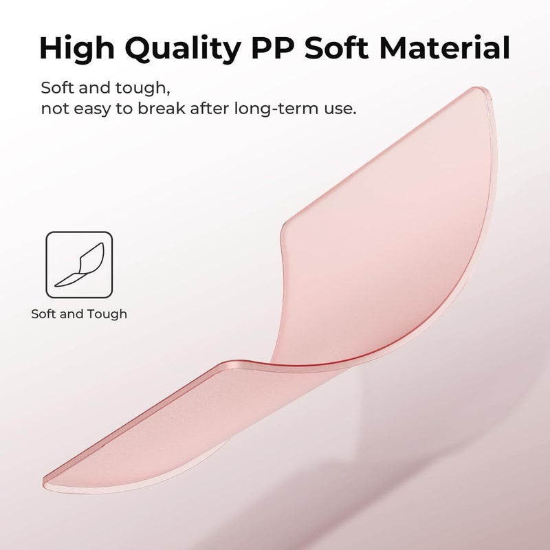 BlueSwan غطاء BlueSwan متوافق مع MacBook Air الجديد 13.6 بوصة 2022 2024 2025، M4 M3 M2 A3240 A3113 A2681، M2 M3 M4 Air 13، غطاء مرن من PP وطلاء غير لامع، مضاد للتمزق ومضاد للصدمات ومضاد لبصمات الأصابع - وردي غير لامع - Image 2