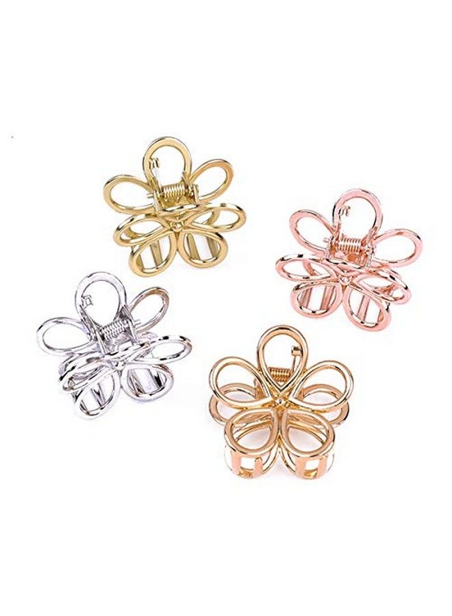 Suoirblss Set of 4 Mini Jaw Clip Hair Claw Clip Clamps Fashion Small Clips Clamps Hairpins Hair Accessories for Women Styling Hairdressing (A#) - Image 1