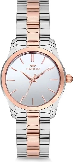 FERRO Rose Silver Steel Strap F21071A-1102-E F21071A-1102-E Women's Wristwatch