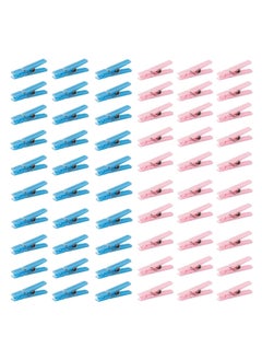 Excefore Mini Clothespins Clothes Pins 200 Pcs 1.4 inch Clothespins for Pictures with Jute Twine Tiny Photo Paper Clip, Ideal for Baby Shower, Baby Gender Reveal Party Decorations(Pink + Blue)  - Image 2