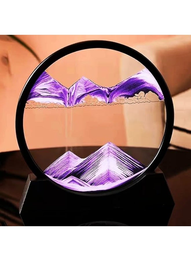 الساعه الرمليه من الرمال المتحركه باطار دائريه _ تصميم وشكل عصرى مناسب لتقديم الهدايا في المناسبات والاعياد - ديكور للمنزل والمكتب - Image 1
