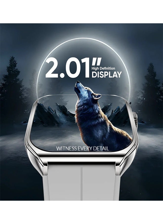 iCruze Pronto Flex Smartwatch with 2.01" Curved Display, Bluetooth Calling, Heart Rate & SpO2 Monitoring, Multi-Sport Modes, Message Alerts, IP67 Water Resistance - Image 4