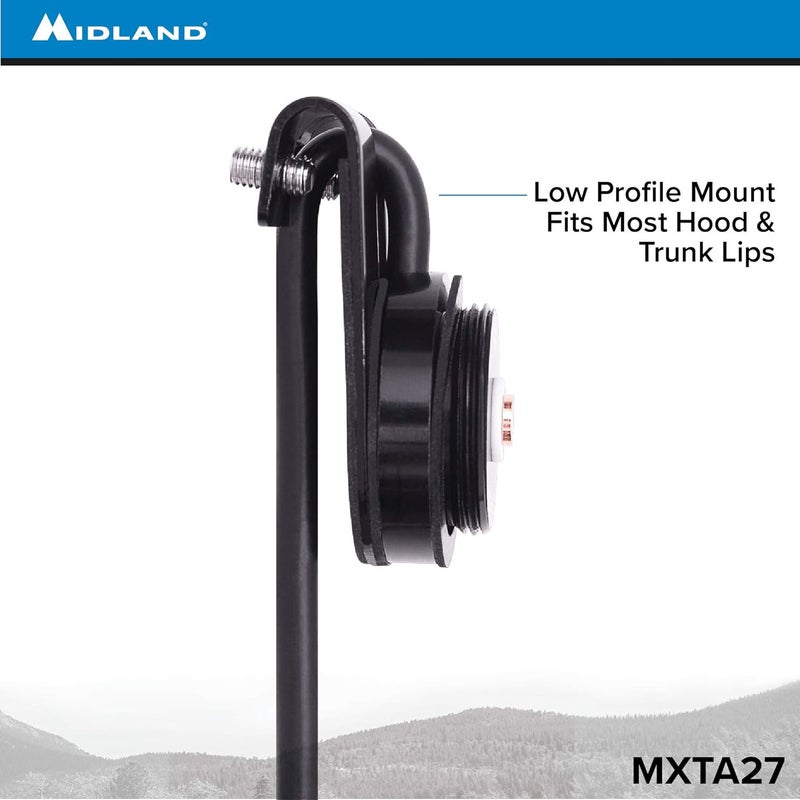 Midland Universal Hood and Trunk Lip Mount with NMO Connector and 6M Cable - Image 2
