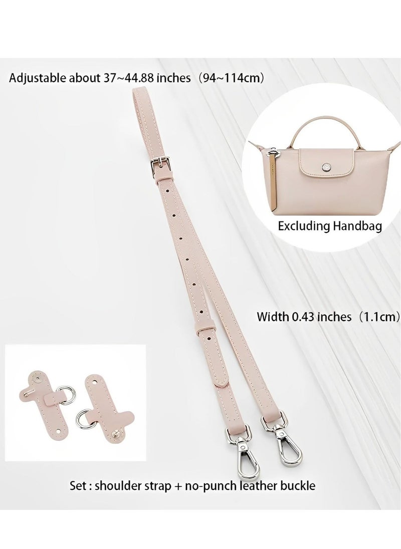 Generic - Genuine Leather Purse Straps - Adjustable Shoulder Strap for Longchamp Mini Bags - Image 1