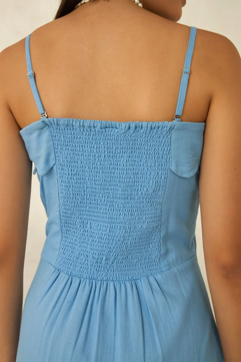 Virgio Scalloped A-Line Dress