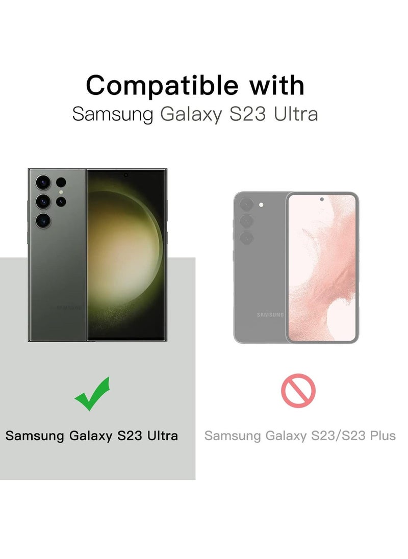 Raxoom Camera Lens Protector for Samsung Galaxy S23 Ultra 5G 6.8-Inch, 9H Tempered Glass Metal Individual Ring Cover, Easy Installation Tray, HD Clear, Set of 5 (Green) - Image 2