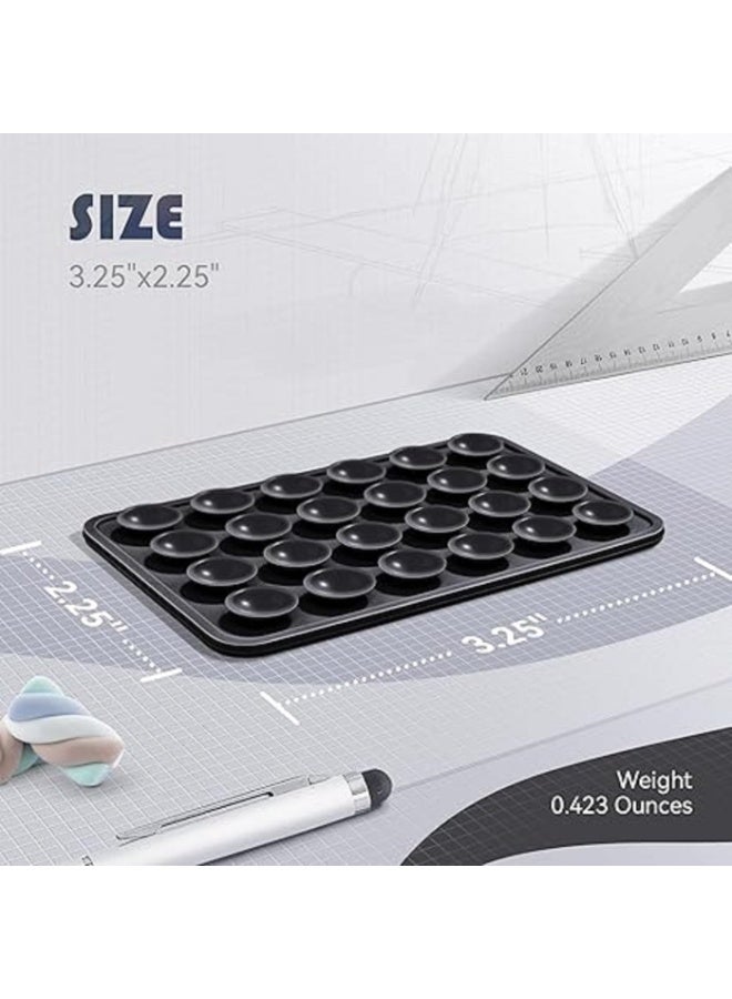 حافظات هواتف من السيليكون مع كوب شفط، مرآة لعبة فيدجيت بدون استخدام اليدين، حامل هاتف للاستحمام، مقاطع فيديو تيك توك وصور شخصية (أسود) - Image 2