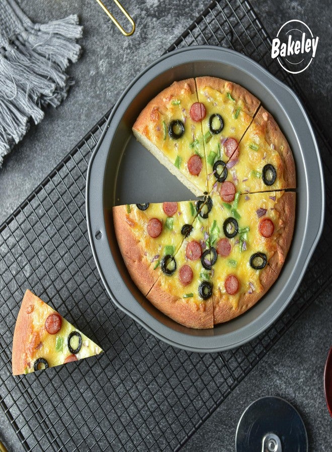 Bakeley Round Cake Pan, 8 Inch Non-Stick Chiffon Bakeware Mold Easy Demolding for Oven Baking (Dark Grey) - Image 4