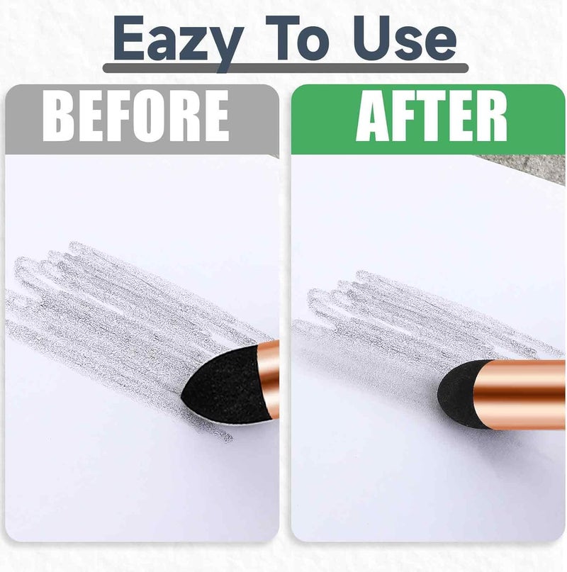 EVALUEMART 2Pcs Artist Blender Sponge Pen Dual Head Pencil Sketch Pen Brush Rubbing Sponge Drawing Art Blender Drawing Blender Tool Reusable Drawing Soft Pastel Shades - Image 5