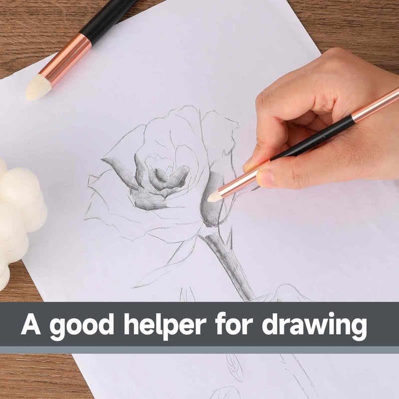 EVALUEMART 2Pcs Artist Blender Sponge Pen Dual Head Pencil Sketch Pen Brush Rubbing Sponge Drawing Art Blender Drawing Blender Tool Reusable Drawing Soft Pastel Shades - Image 4