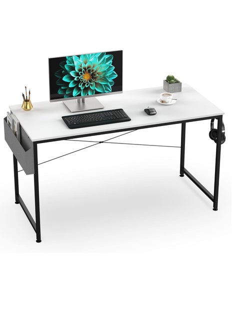 Computer gaming desk table, black / White