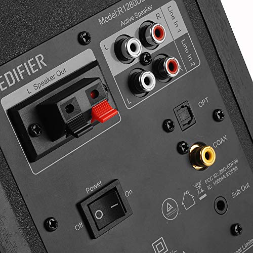 EDIFIER إديفايزر R1280DBs سماعات سطح المكتب/رف الكتب اللاسلكية بتقنية البلوتوث 5.0 بقوة 42 واط - أسود - Image 3