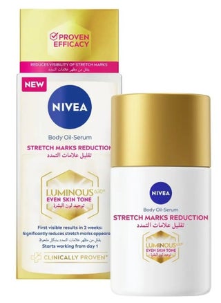 NIVEA LUMINOUS 630 Stretch Marks Reduction Body Oil-Serum, Even Skin Tone, Reduces Visibility of Stretch Marks, Visible Results in 2 Weeks, 48H Moisture, Clinically Proven, for All Skin Types, 100ml - pzsku/Z04C1BD0C5582DD51D693Z/45/1745349989/36873ed5-6824-47a9-8300-f5bca711cd3c